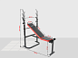 Скамья Unix Fit Bench 120 силовая со стойками