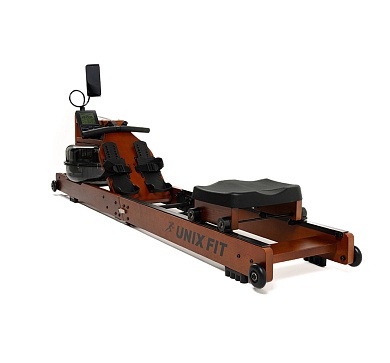 гребной тренажер unix fit wood rower dark для дома