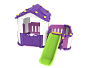 Игровой домик Toy Monarch CHD-354 с горкой и забором