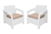 комплект мебели tweet double seat белый уличный