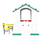 Игровой домик Toy Monarch CHD-502 со столиком и стульчиками