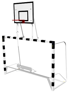 ворота для мини-футбола сэ279 с баскетбольным щитом для спортивной площадки