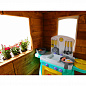 Детский домик Можга Цветочный с кухней и цветочницами
