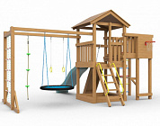 детский деревянный комплекс russsport лео макси с гнездом