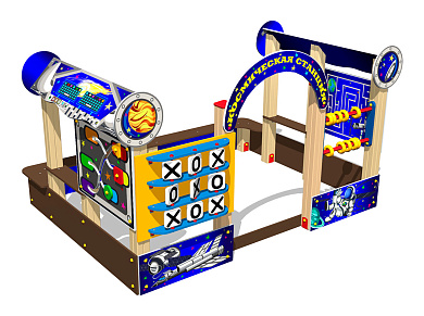 песочный дворик космостанция у1 п087 для детской площадки