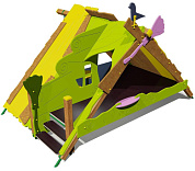 домик-беседка шалаш 06021 для детской площадки