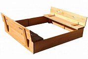 деревянная песочница можга славушка с крышкой-скамейкой