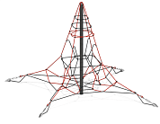 канатная пирамида кио-13 для уличной площадки