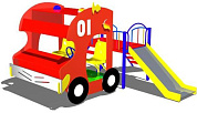 игровой макет пожарный cки 069 для детских площадок 