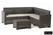 комплект мебели b:rattan nebraska corner set диван+столик венге уличный