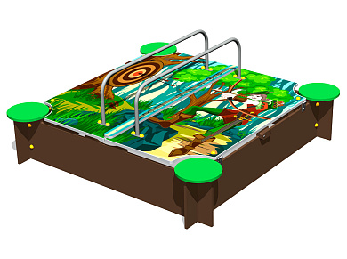 песочница шервуд у1 п098 с крышкой для детской площадки