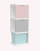 стеллаж mypick modular organaizer single с дверцами серый/розовый/мятный if-166-6-mmodt-s-gpmb