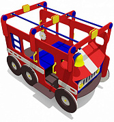 игровой элемент на пружинах пожарная машина 38101 для уличной площадки