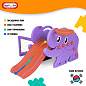 Детская горка Happy Box 706-B Elephant Slite с баскетбольным кольцом футбольными воротами