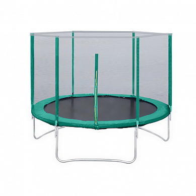батут кмс trampoline 6 футов с защитной сеткой зеленый