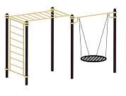 спортивный комплекс sport-fora ysk184 с качелями гнездо для дачи