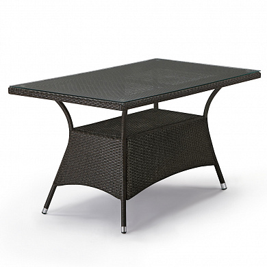 плетеный стол афина-мебель t198a-w53-140x80 brown