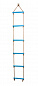 Лестница веревочная BabyGrad 6 ступеней с пластиковыми перекладинами
