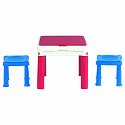 стол keter для игр с конструктором 3 в1+2 стула 17201603