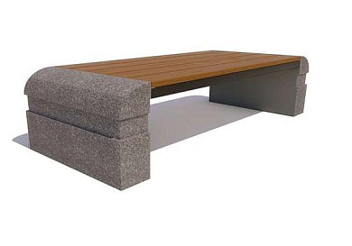 Скамейка Мурманск 77150 с бетонным основанием для парков