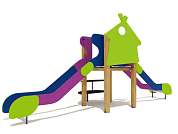 горка двойная избушка 08406.24 для детской площадки