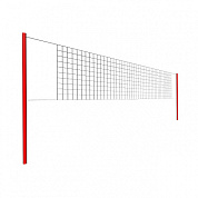 волейбольная сетка romana 204.17.00 со стойками и стаканами для спортивной площадки