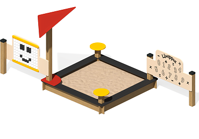 Песочный дворик ПС-102 для детской площадки