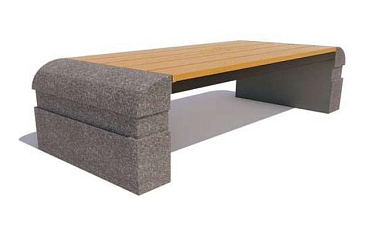 Скамейка Мурманск 77150 с бетонным основанием для парков