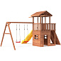 Детская деревянная площадка Можга 5 СГ5-Р912-Р946-Д с качелями, домиком и балконом