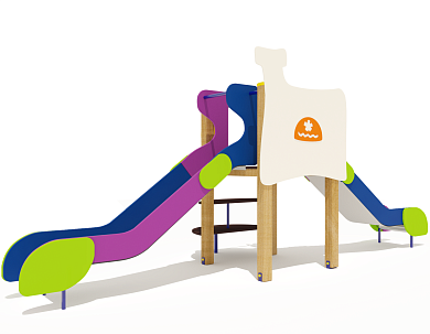 горка двойная печка 08410.24 для детской площадки