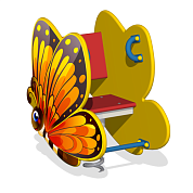 качалка на пружине бабочка художественная кб-02.1 для игровой площадки