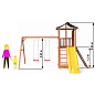 Детская деревянная площадка Можга 1 СГ1-Р926-Р912-Р981-Тент с качелями крыша тент