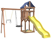 детская деревянная площадка igrowoods классик дкп-14 с трапецией и качелями гнездо 60 см крыша тент