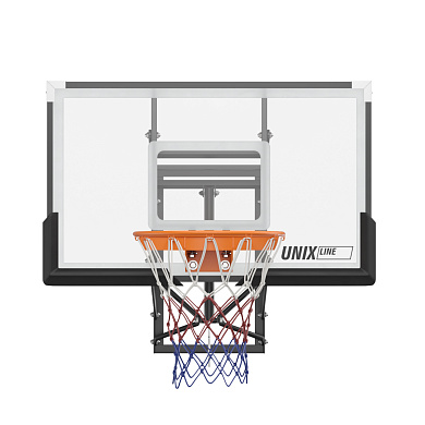 баскетбольный щит unix line b-backboard-pc 50x32 r45 регулируемый