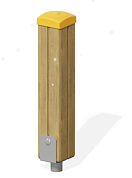 столб для газонного ограждения мф-76 для детской площадки