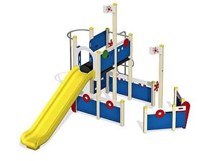 игровой комплекс большой корабль ик-33.4 для детской площадки
