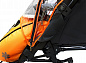 Санки-коляска SNOW GALAXY City-1 Панда на оранжевом на больших колёсах Ева