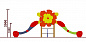Горка двойная Аленький цветочек 08405 для детской площадки
