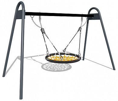 качели металлические с подвесом гнездо 04090 для детской площадки