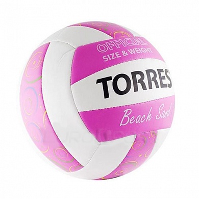 мяч волейбольный torres beach sand pink р.5 синт. кожа
