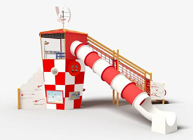 игровой комплекс диспетчерская вышка 07129 для детей 6-12 лет для уличной площадки