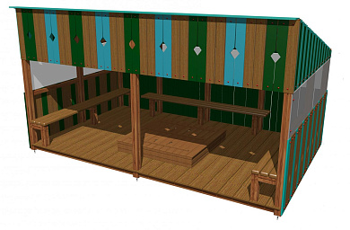 теневой навес оptimum-еco нт.эко002 для детской площадки