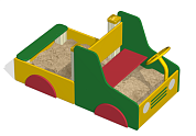 песочница машинка пс-34.1 для детской площадки