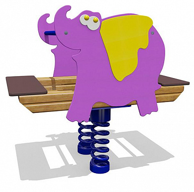 качели-балансир на пружине слонёнок 04525 для детской площадки