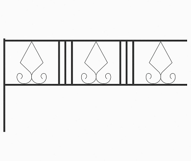 газонное ограждение со столбом гол6 16006 для уличной площадки