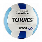 мяч волейбольный torres simple color v30115 р.5 синт.кожа