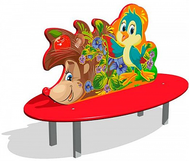 скамейка детская ежик сп067 для игровой площадки