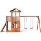 Детская деревянная площадка Можга СГ3-Р912-Р946-Д тент с качелями, домиком и балконом 