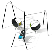 парковые качели место встречи кч-42 для скверов и зон отдыха