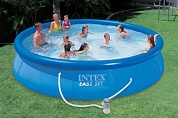 бассейн intex easy set надувной + аксессуары 28162